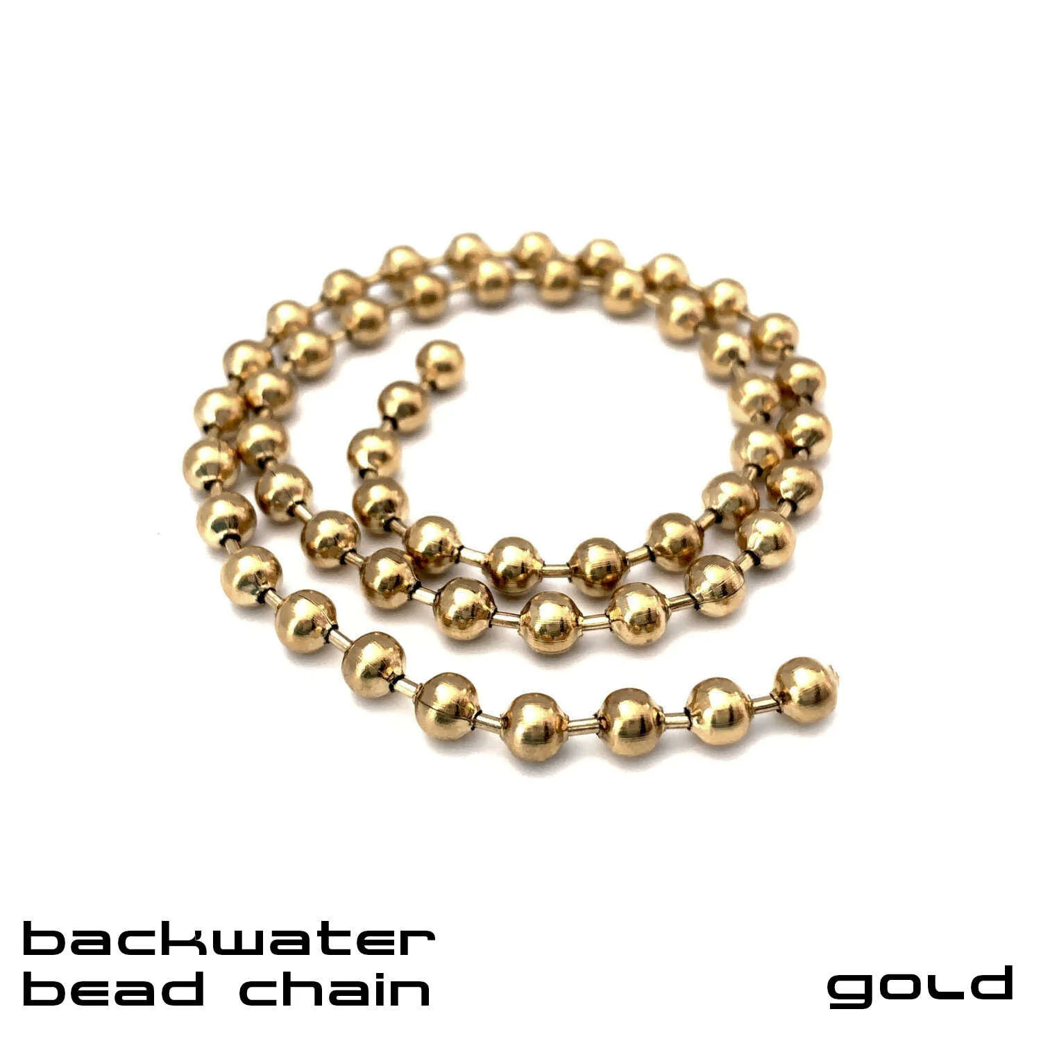Backwater Bead Chain - Fly Tying Materials - Gold.JPG