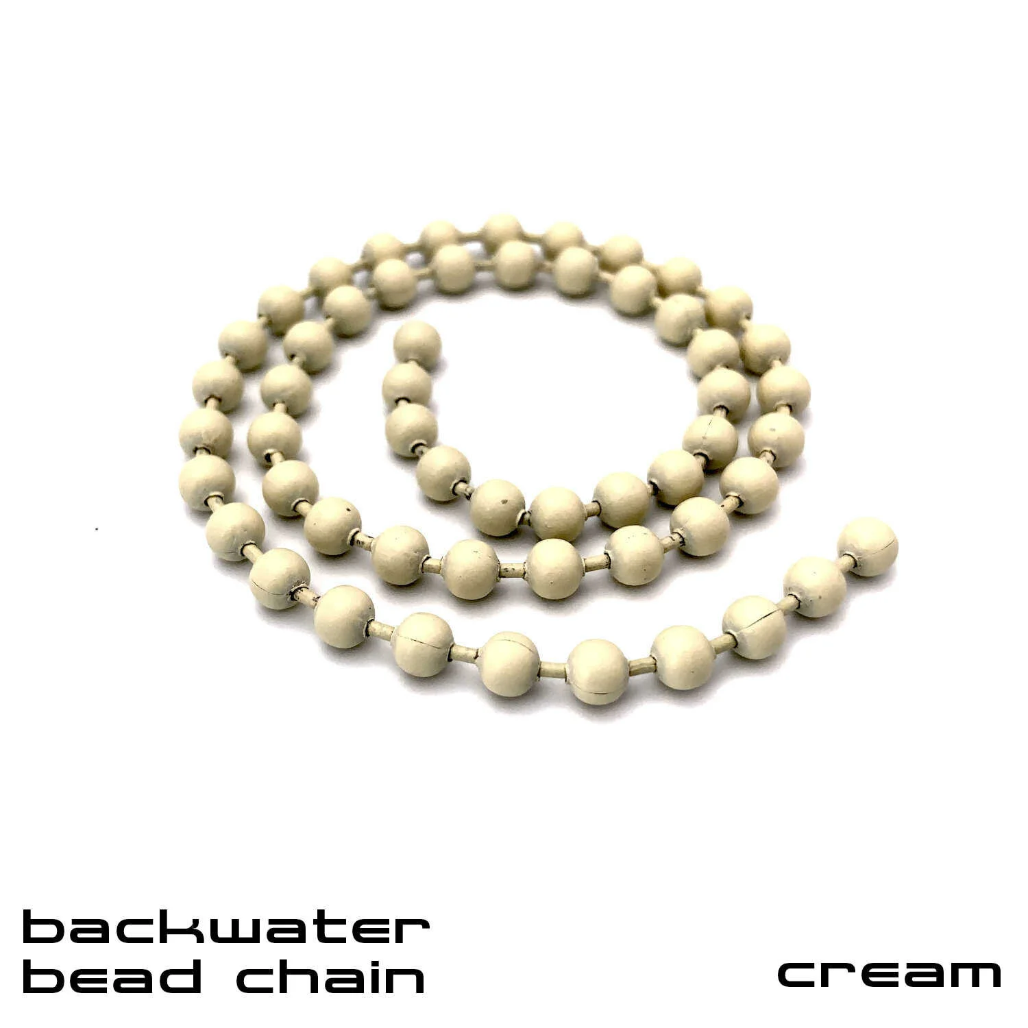 Backwater Bead Chain - Fly Tying Materials - Cream.JPG