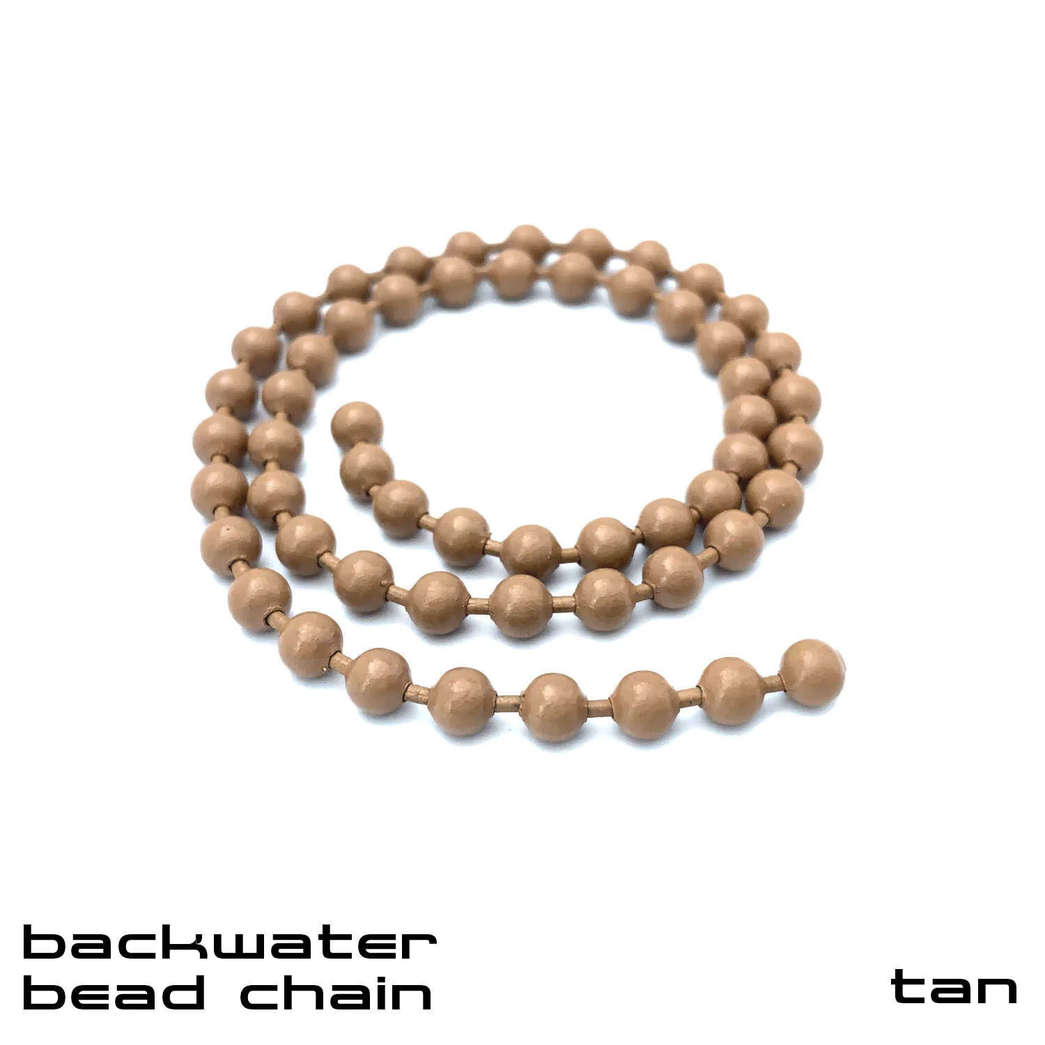 Backwater Bead Chain - Fly Tying Materials - Tan.JPG