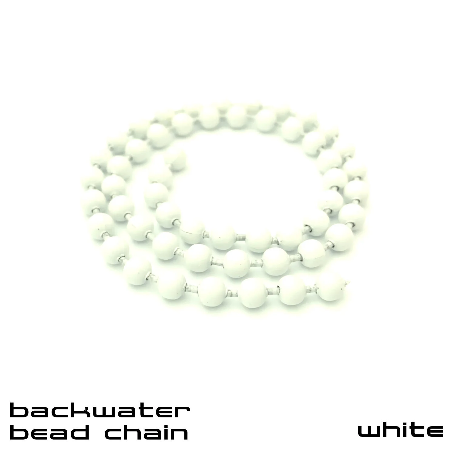 Backwater Bead Chain - Fly Tying Materials - White.JPG