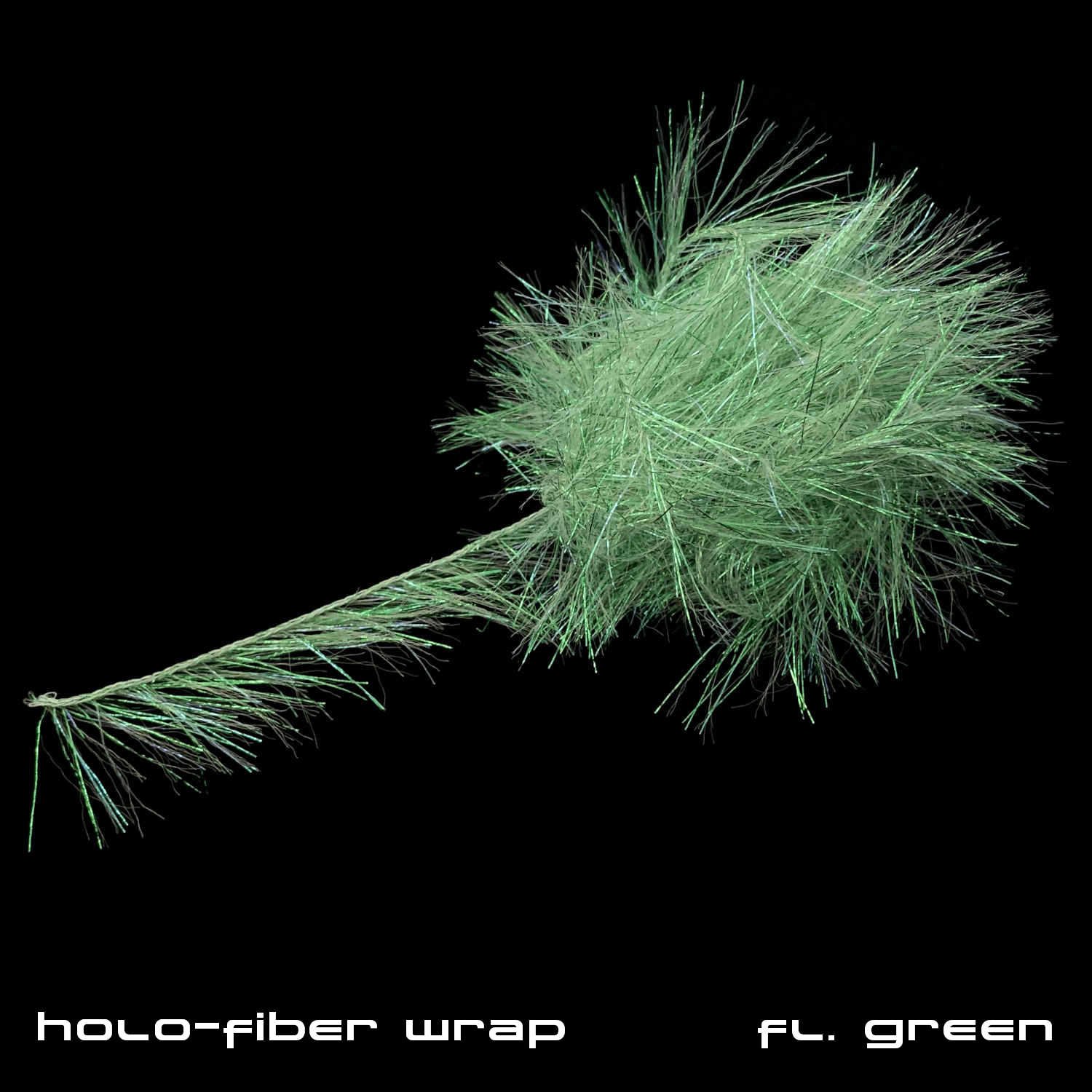 Holo-Fiber Wrap - Fly Tying Chenille - Fl. Green