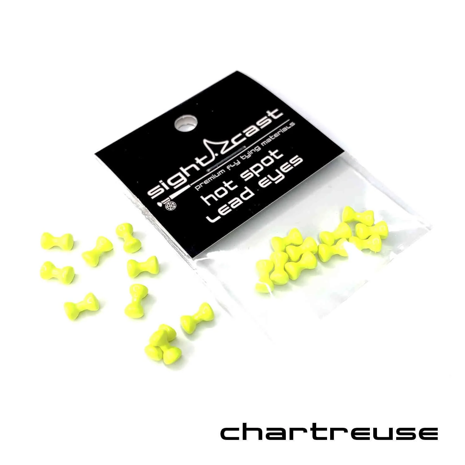 Chartreuse Fly Tying Lead Eyes