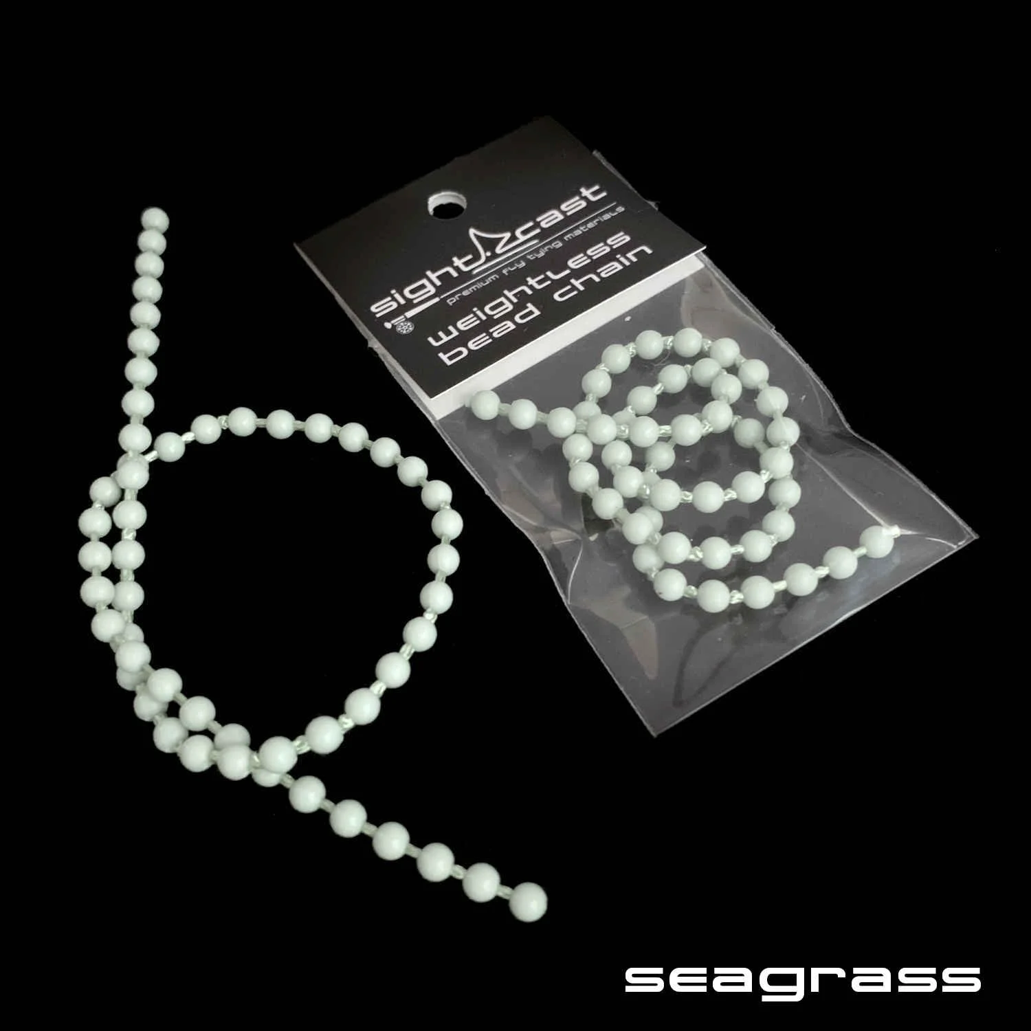 Weightless Bead Chain Eyes - Fly Tying Material - Seagrass