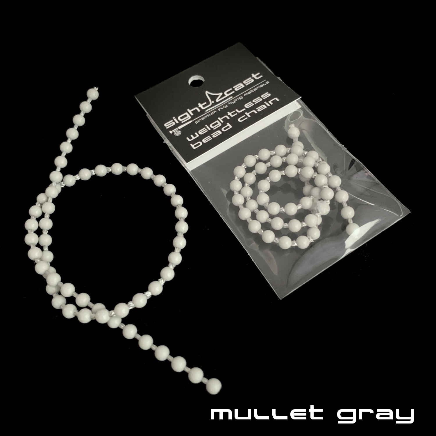 Weightless Bead Chain Eyes - Fly Tying Material - Gray