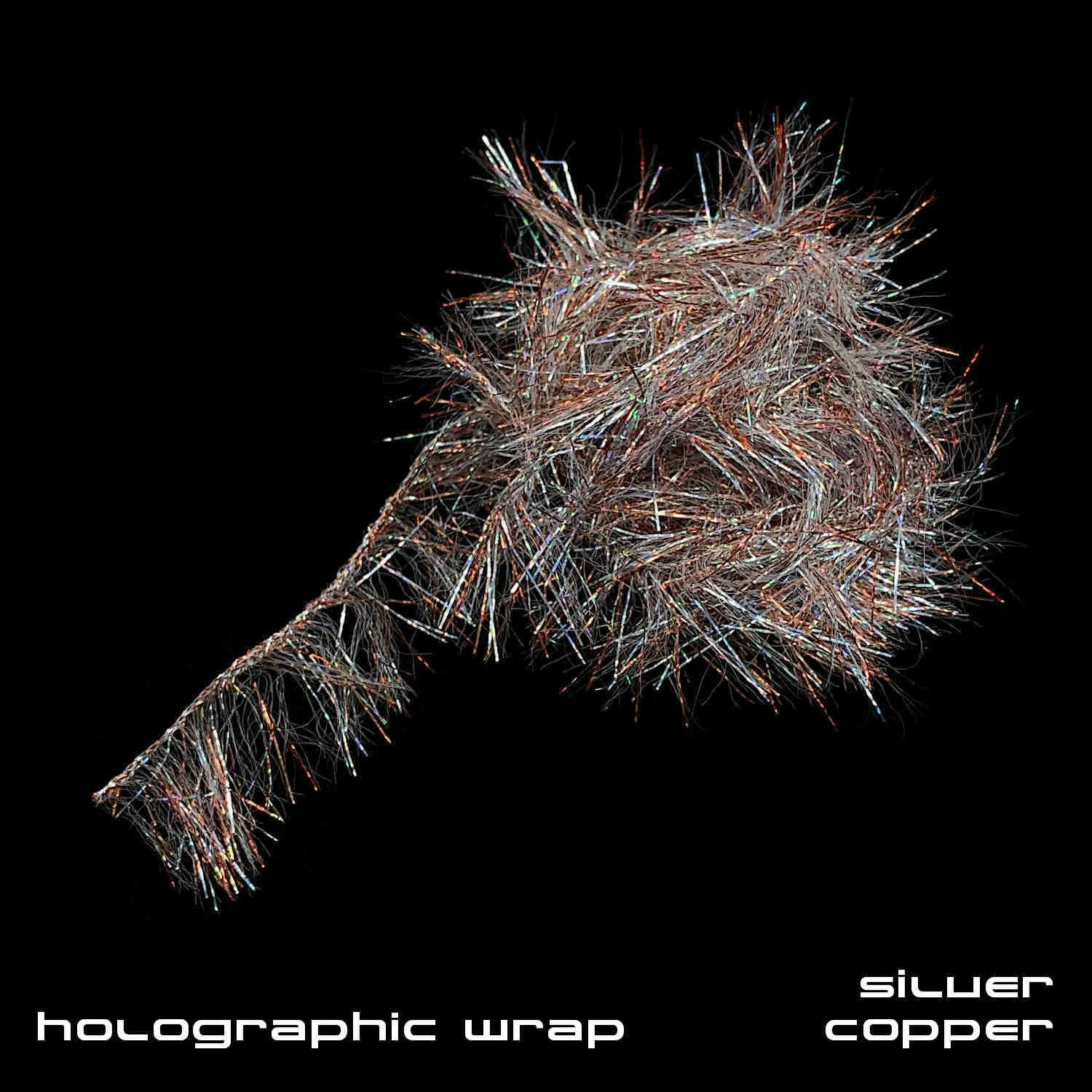 Holographic Wrap - Fly Tying Material - Silver Copper.JPG