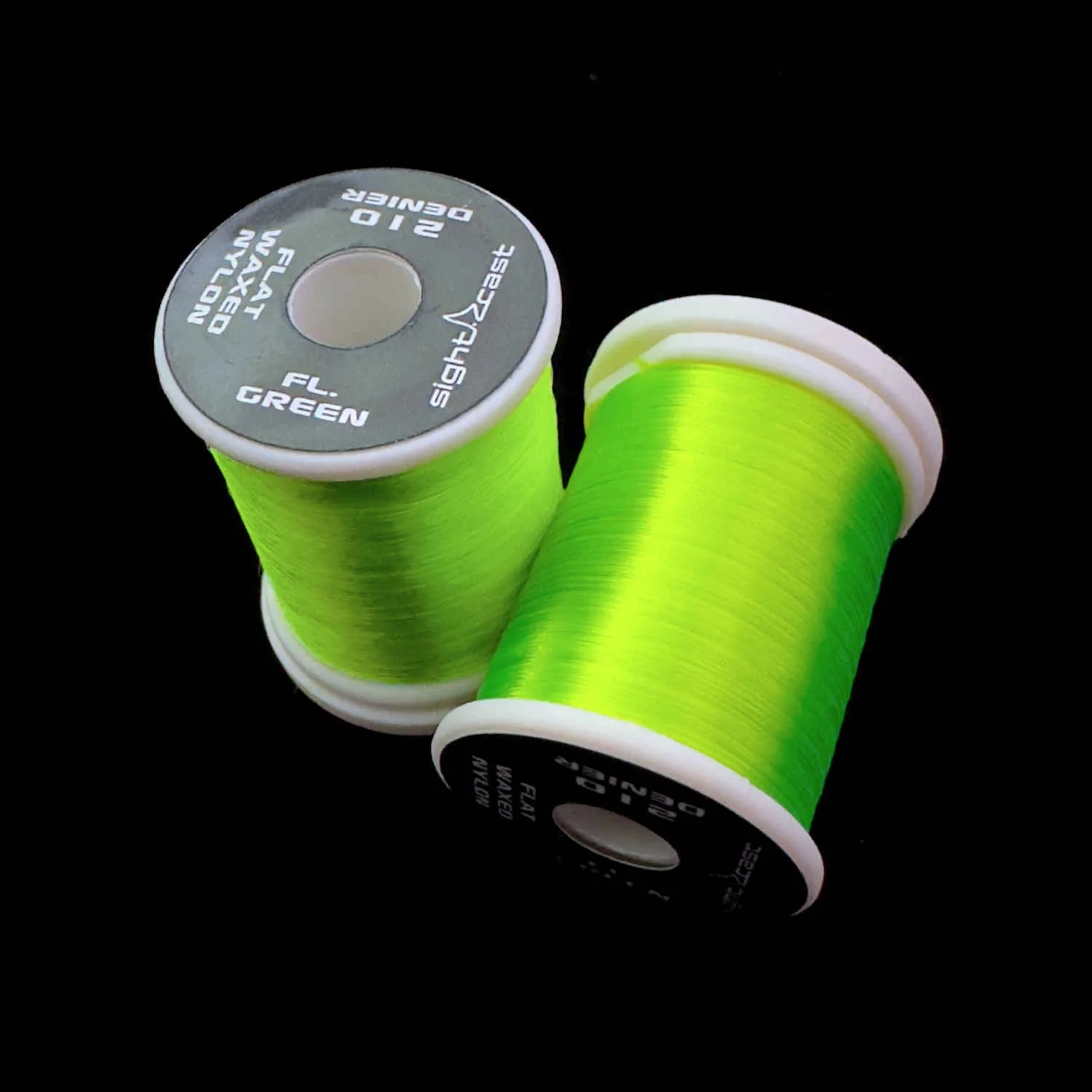 Fly Tying Thread - Flat Waxed Nylon 210 Denier - Fl. Green