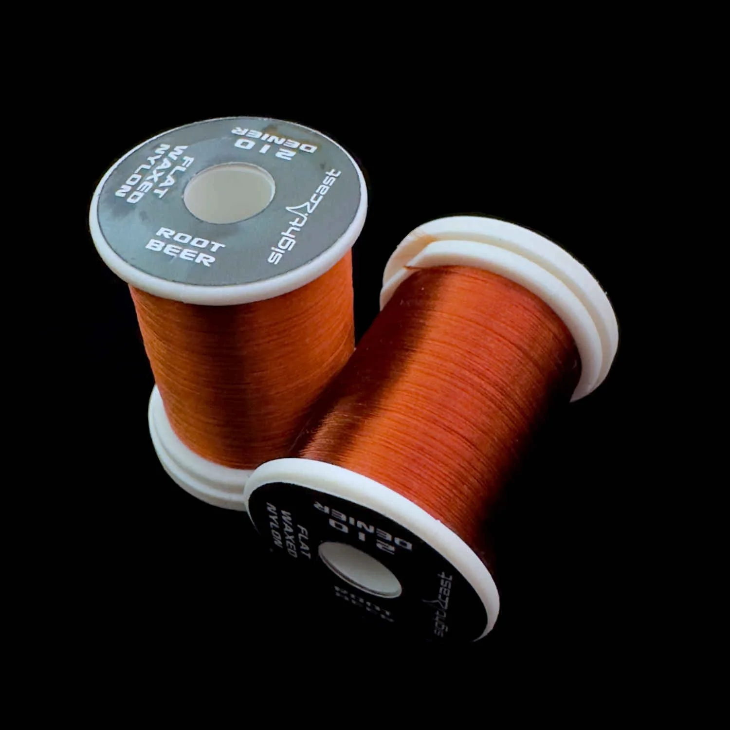 Fly Tying Thread - Flat Waxed Nylon 210 Denier - Burnt Orange