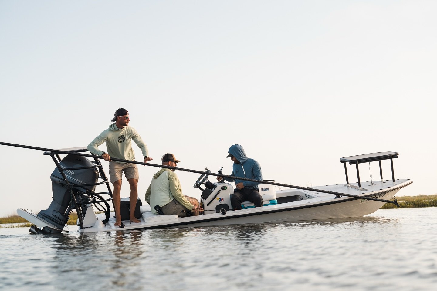 There&rsquo;s nothing quite like that feeling&hellip;Gliding up to your favorite flat in the early morning calm, the light just starting to dance on the water. Rods rigged, fly boxes ready, and that quiet anticipation in the air. One angler hops up o