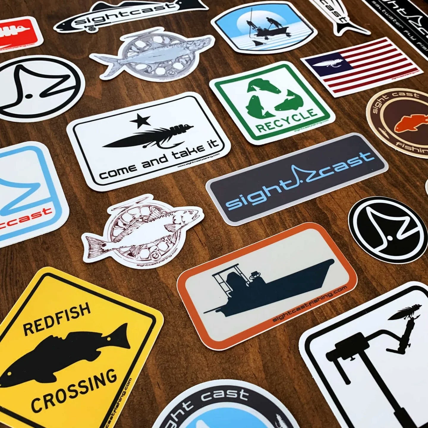 Stick it where it counts!  Our fly fishing stickers aren&rsquo;t just decals&mdash;they&rsquo;re a declaration. 
.
Built to handle salt, sun, and whatever your next adventure throws at &rsquo;em, these are the best fly fishing stickers around. Slap &