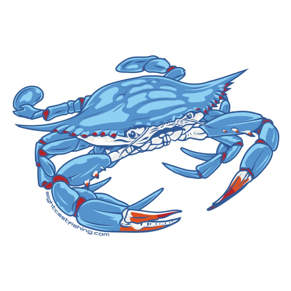 Blue Crab Fly Fishing Decal.png