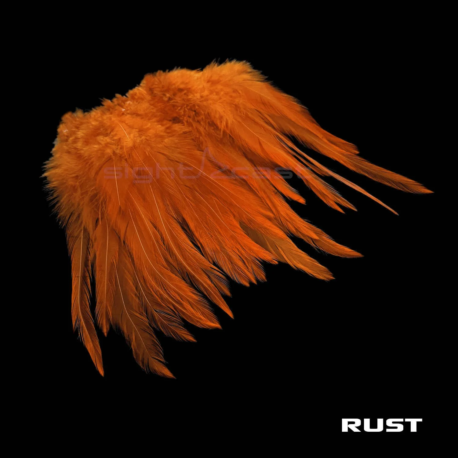 Premium Strung Saddle Hacke - Fly Tying Materials - Rust.JPG