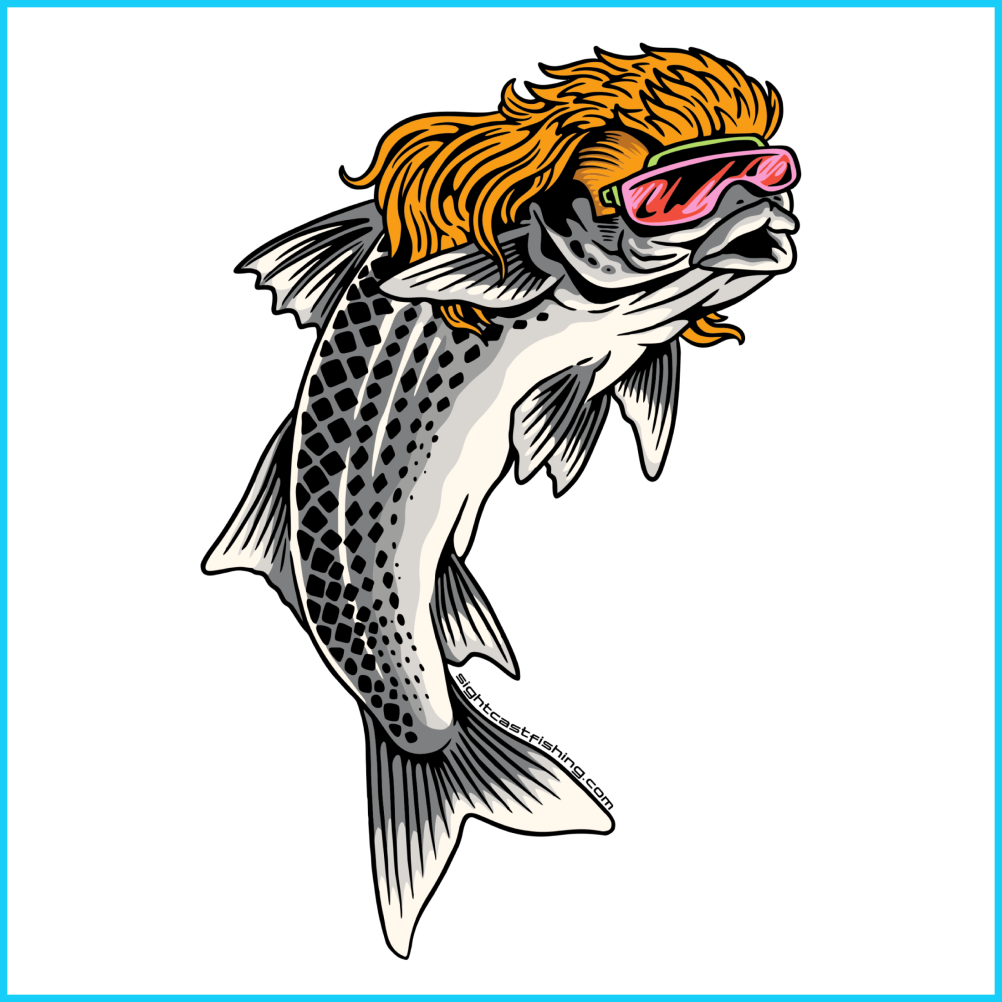 Mullet Party Fly Fishing Sticker.png