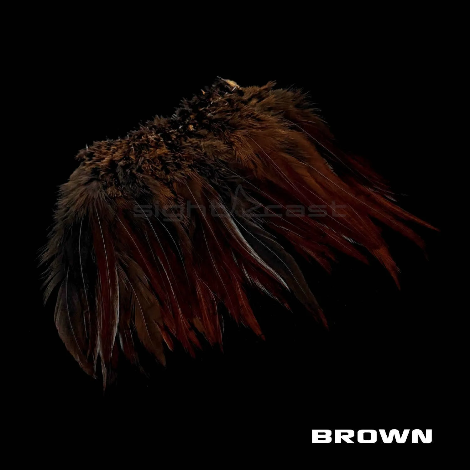 Premium Strung Saddle Hacke - Fly Tying Materials - Brown.JPG