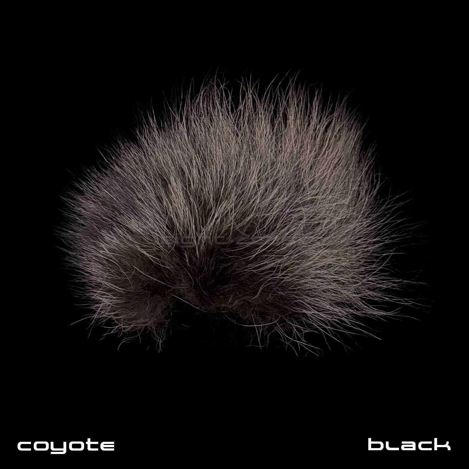 Fly Tying Material Coyote Fur - Black
