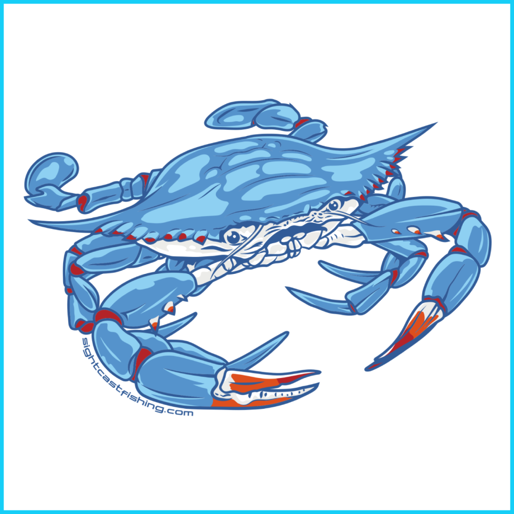 Blue Crab Fly Fishing Sticker.png