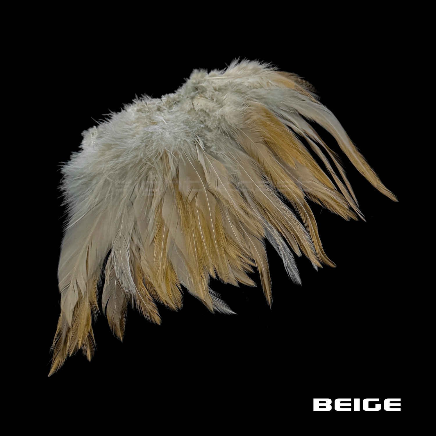 Premium Strung Saddle Hacke - Fly Tying Materials - Beige.JPG