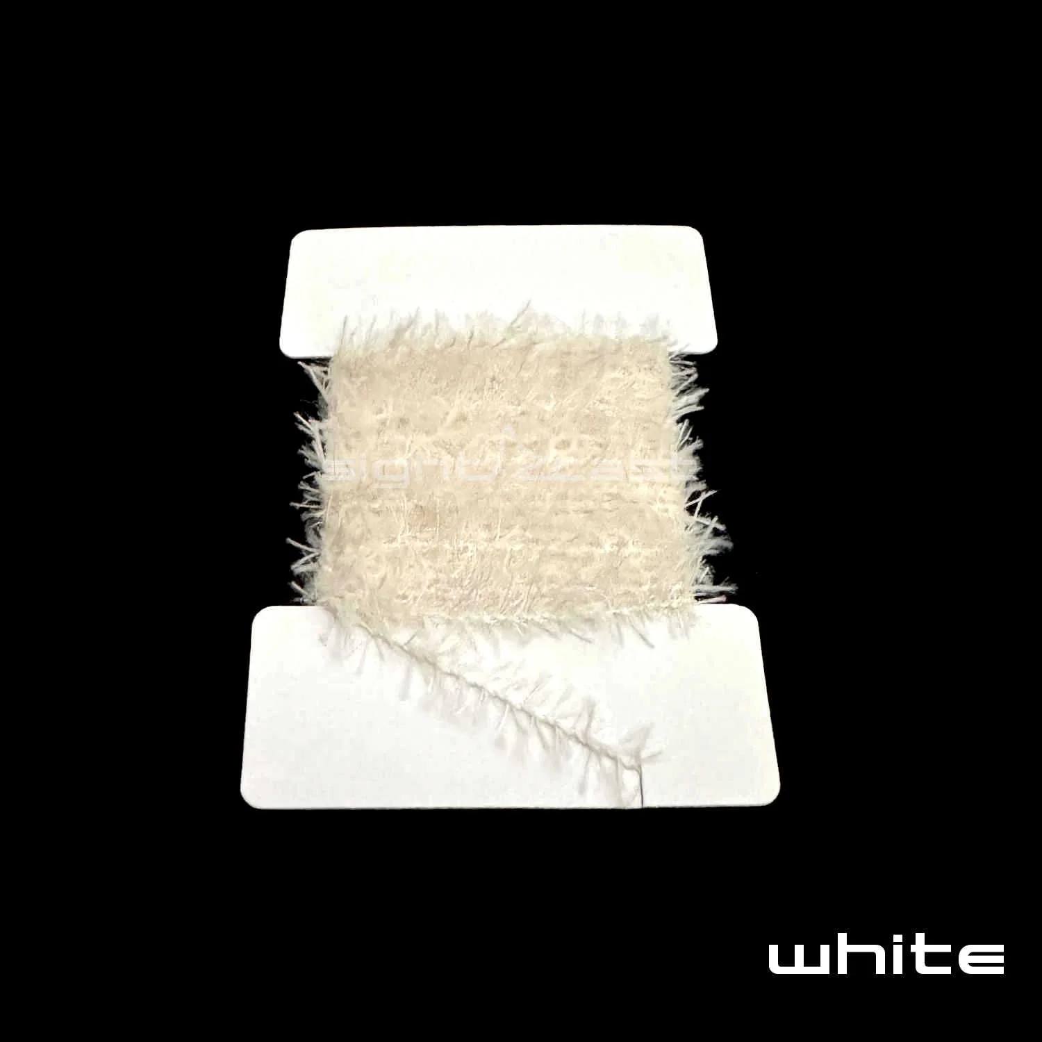 Fuzzy Chenille - Fly Tying Material - White.JPG