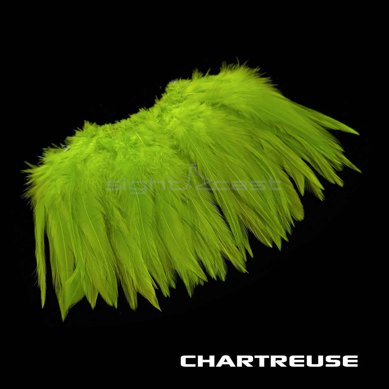 Premium Strung Saddle Hacke - Fly Tying Materials - Chartreuse.JPG