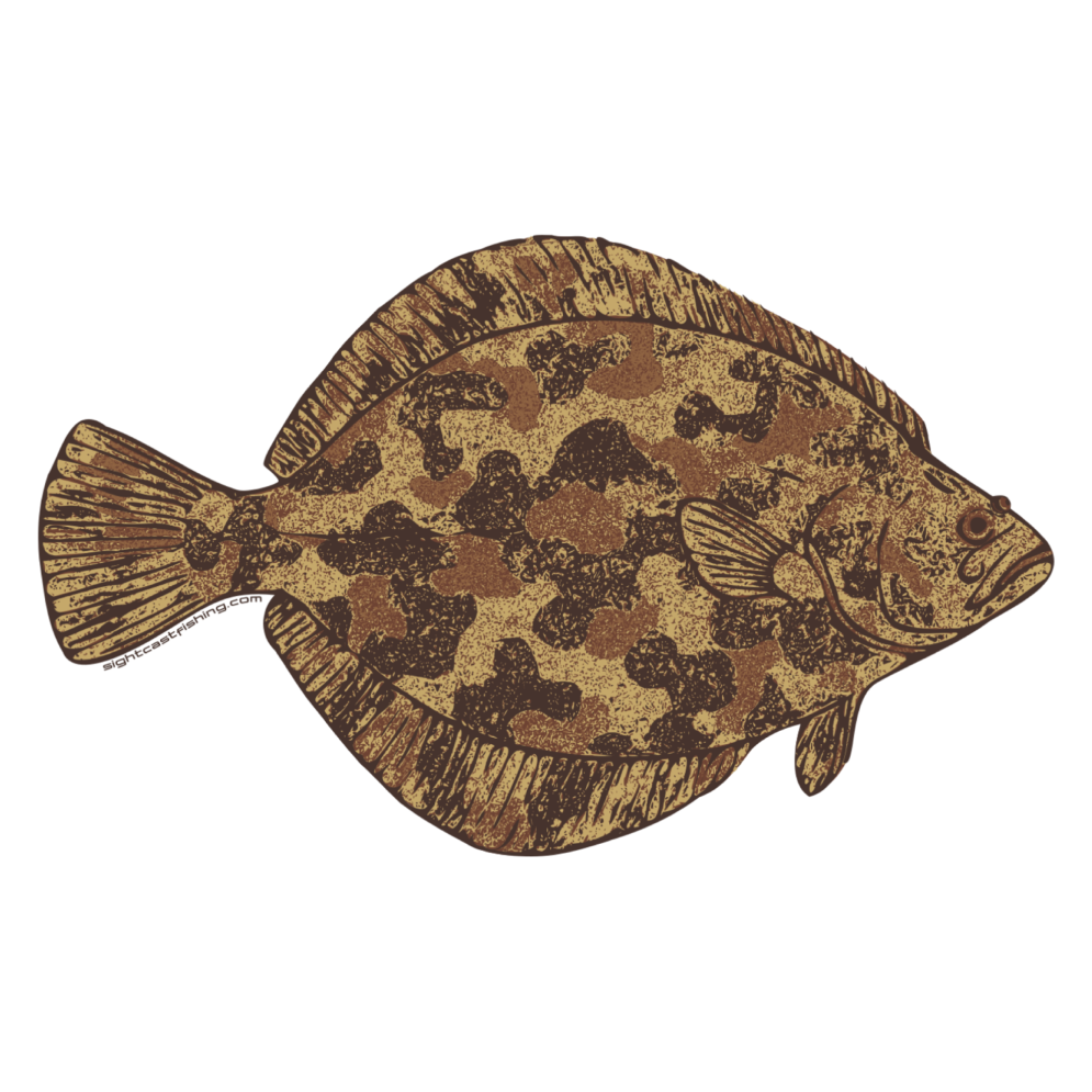 Flounder Camo Fly Fishing Decal.png