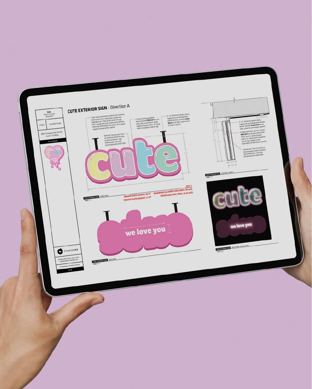 On the back of this sign&mdash;right where you walk in&mdash;it quietly says, &ldquo;we love you.&rdquo; ✨⁠
⁠
It&rsquo;s one of those details you don&rsquo;t have to do, but choose to anyway to make something feel extra special. For Cute Nail Studio,