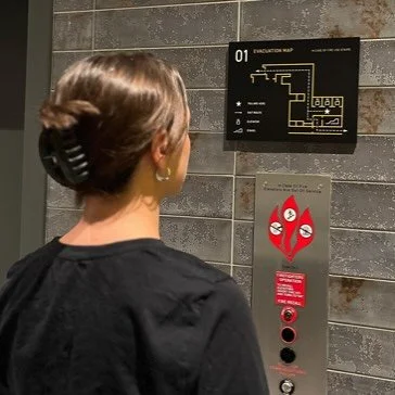 Egress signage and evacuation maps are designed to help you make quick, confident decisions in an emergency. They show where you are, the nearest exits, accessible routes, areas of refuge, fire equipment, and the path to get out.⁠
⁠
If you ever stop 