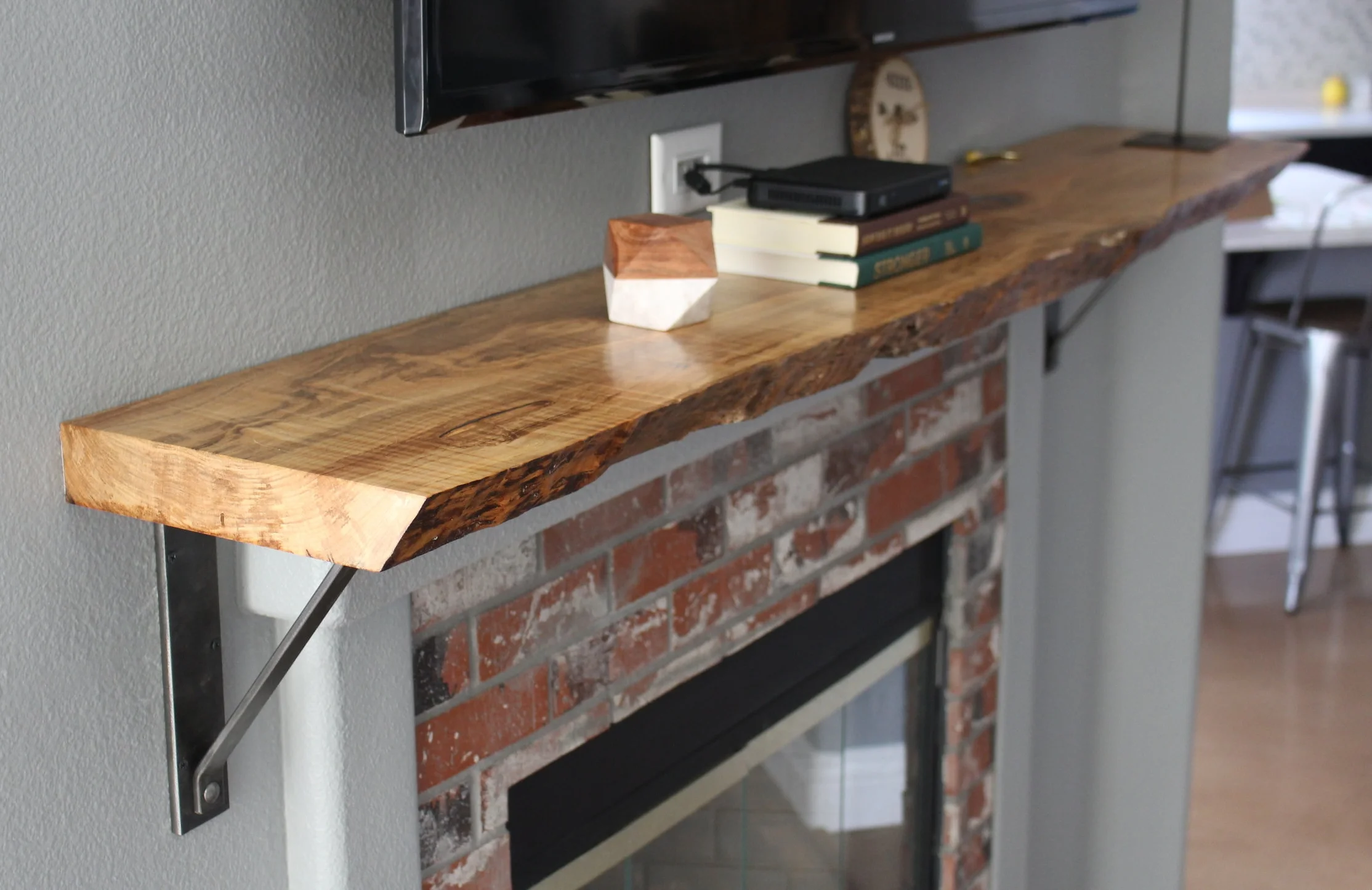 Spalted Curly Maple Mantle