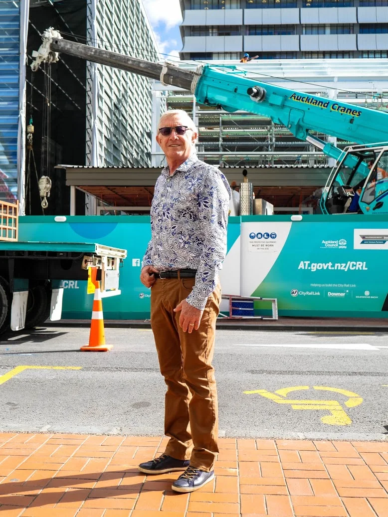 FIRST YEAR: CRL project Director Chris Meale checking out construction progress