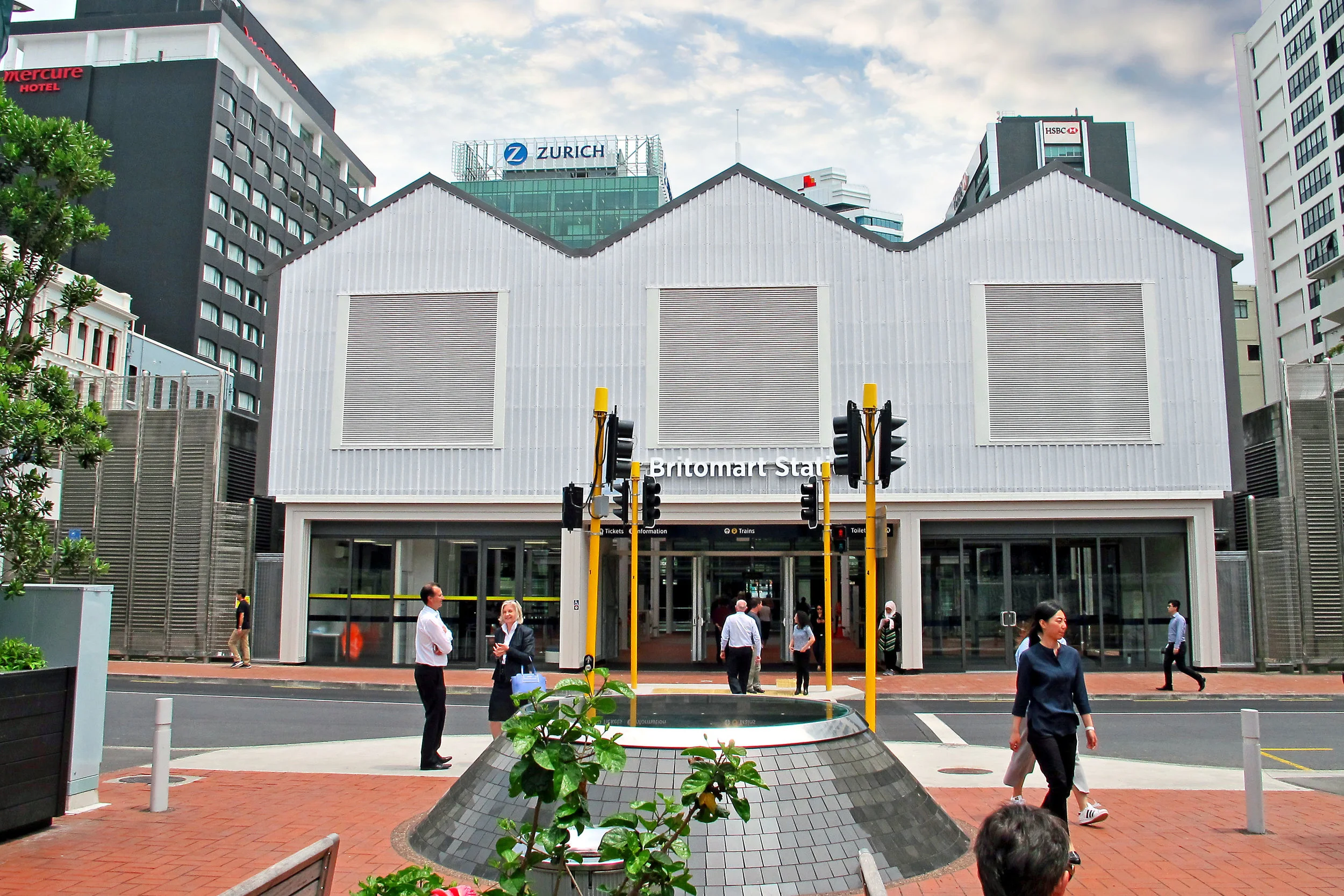 TEMPORARY: The temporary entrance to the Britomart trains while CRL construction continues