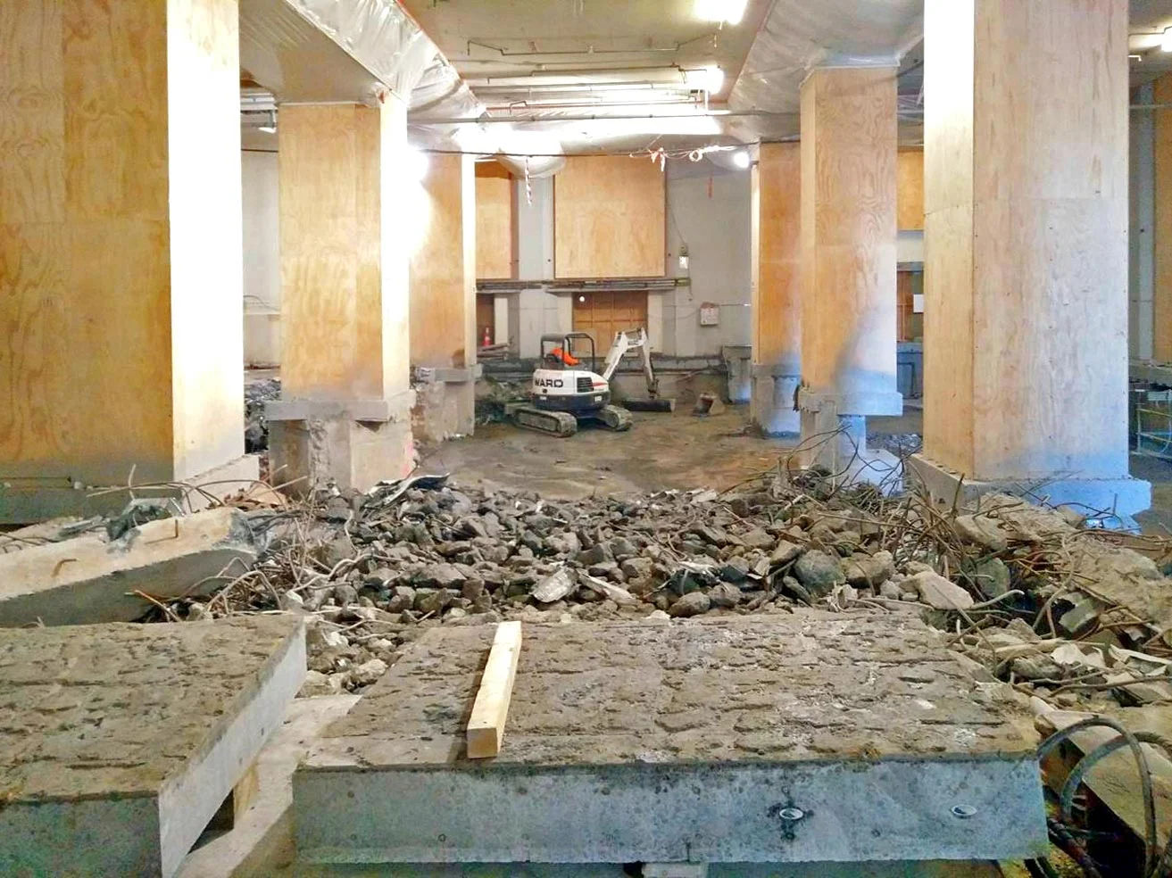 CRL construction work inside the Chief Post Office