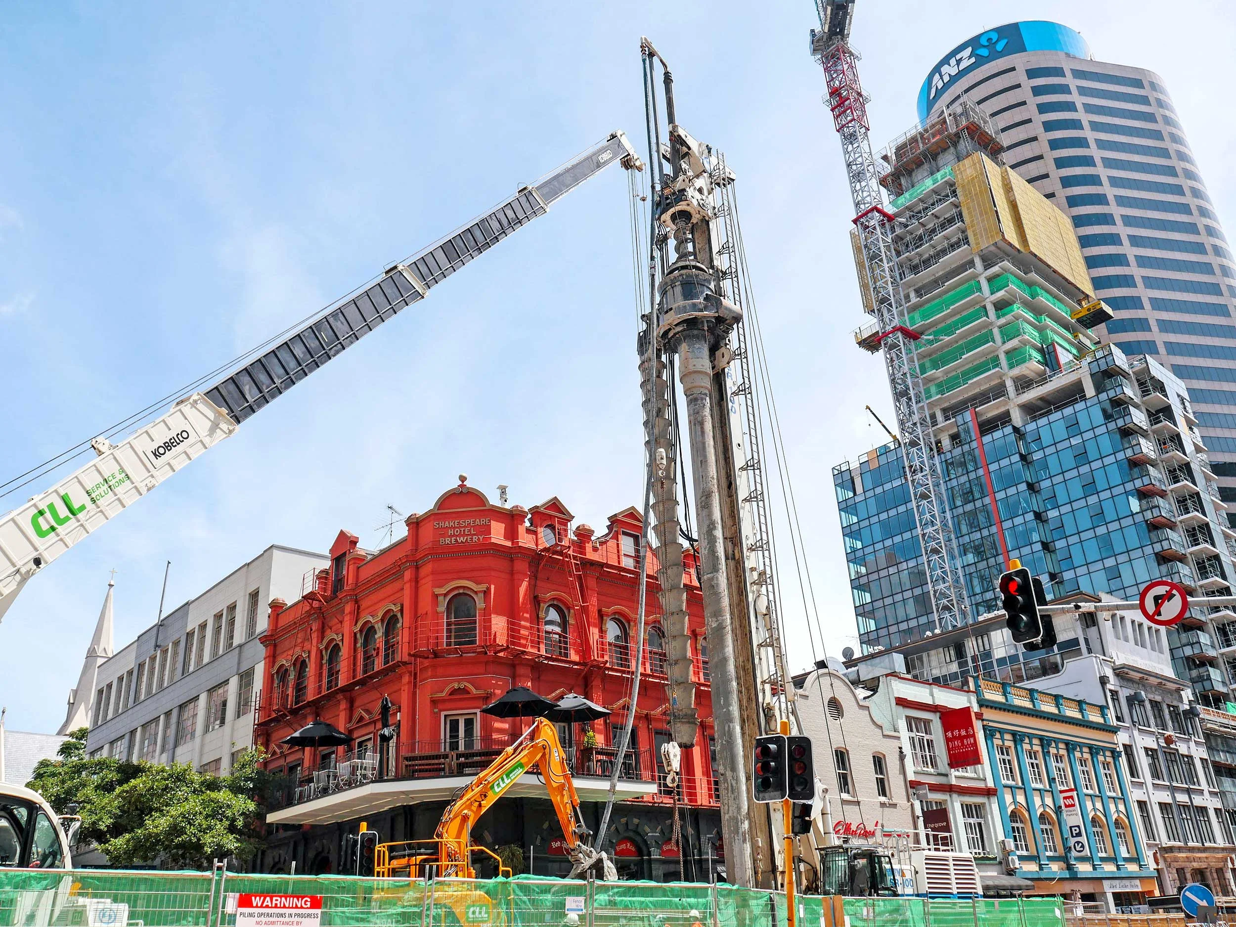 CRL construction Albert Street, near the Shakespeare Hotel.
