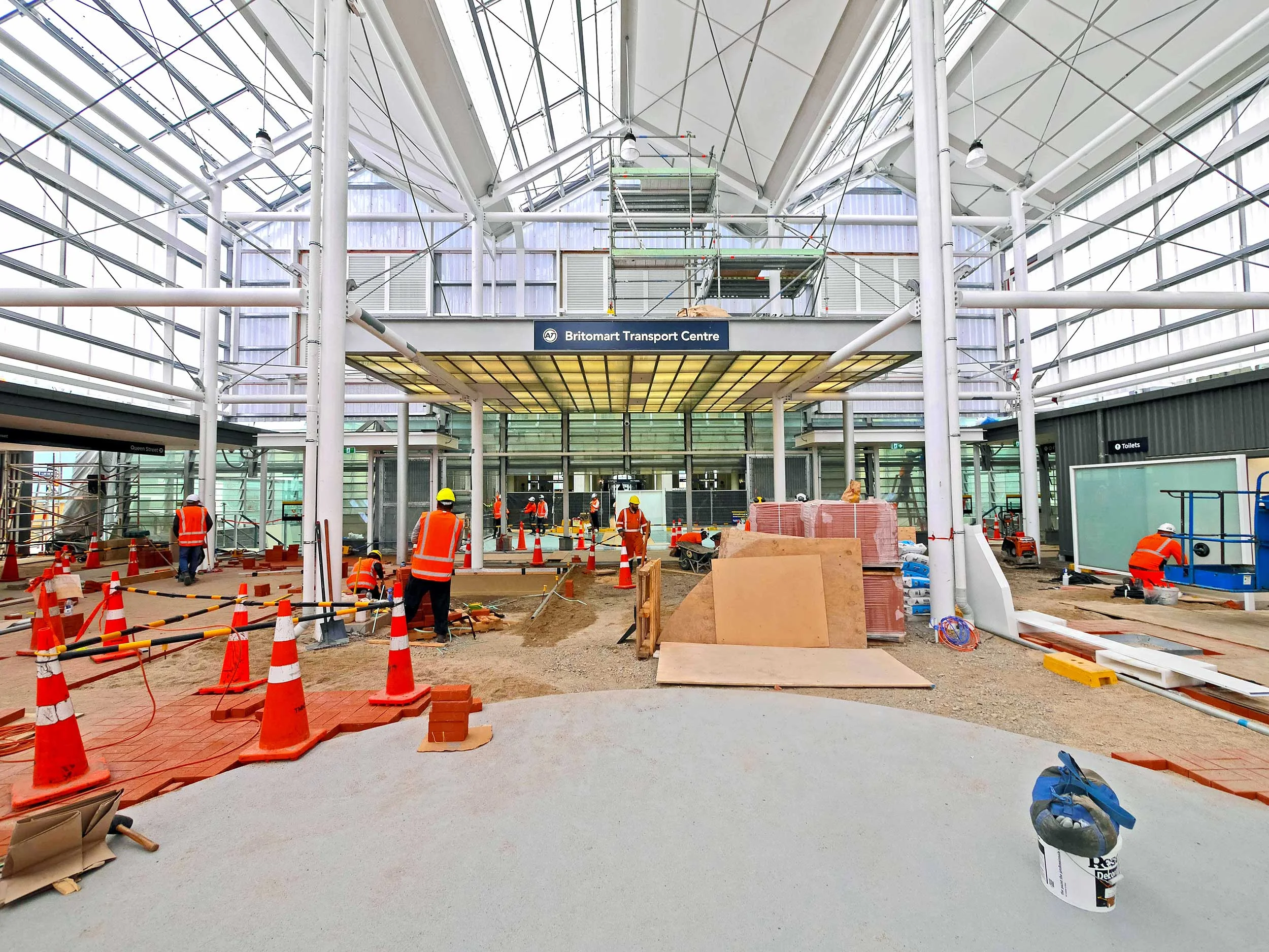 The temporary Britomart train station