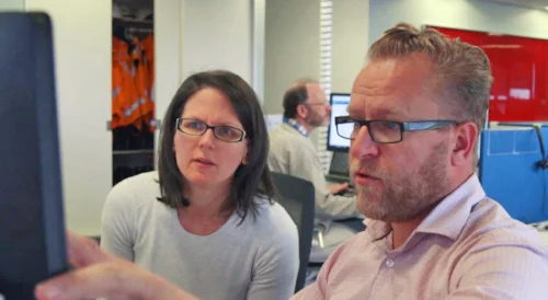 CRL team at work engaged in discussion