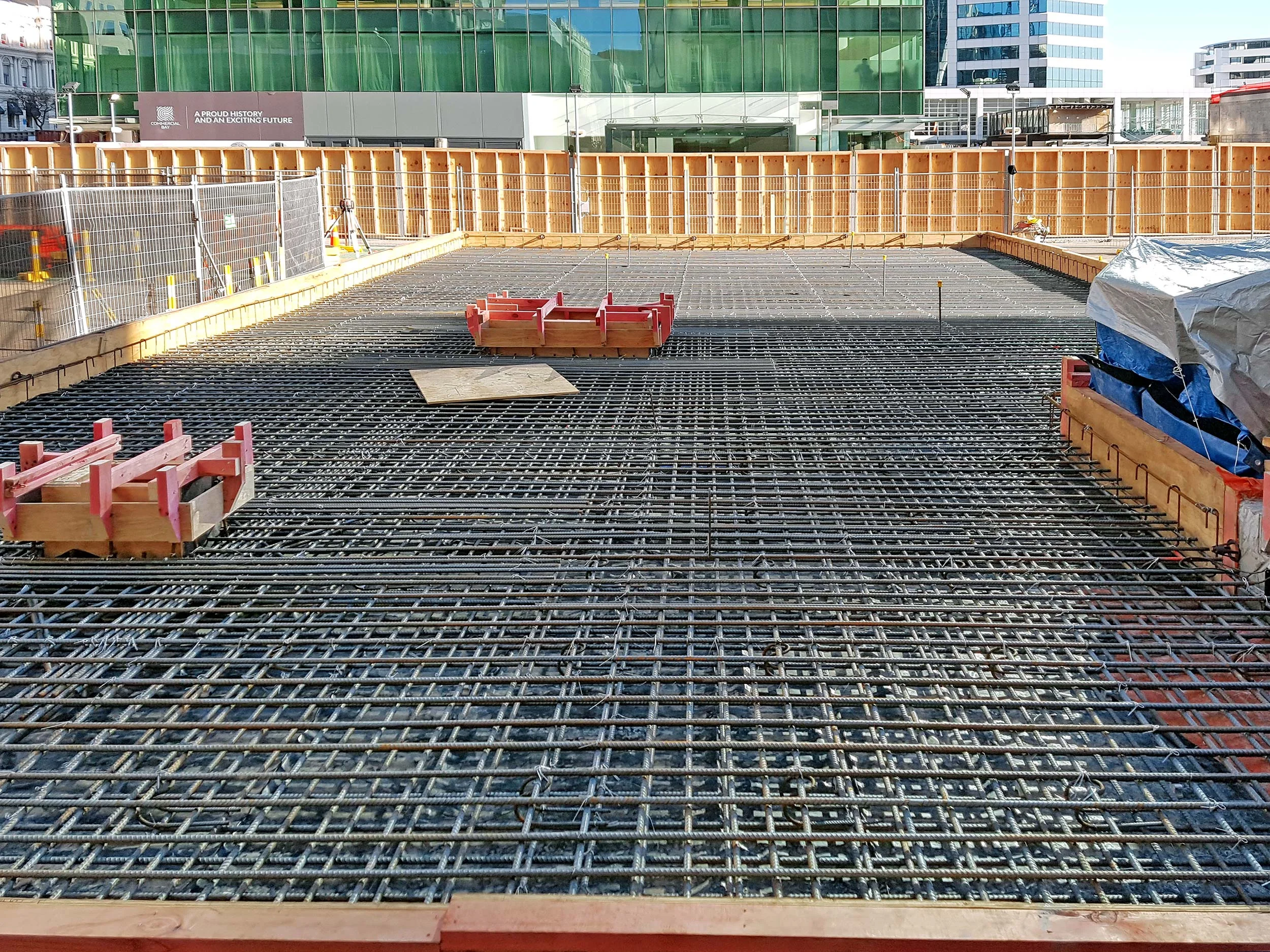JUNE 2017- Bentonite plant foundation slab prior to a 240m3 concrete pour.