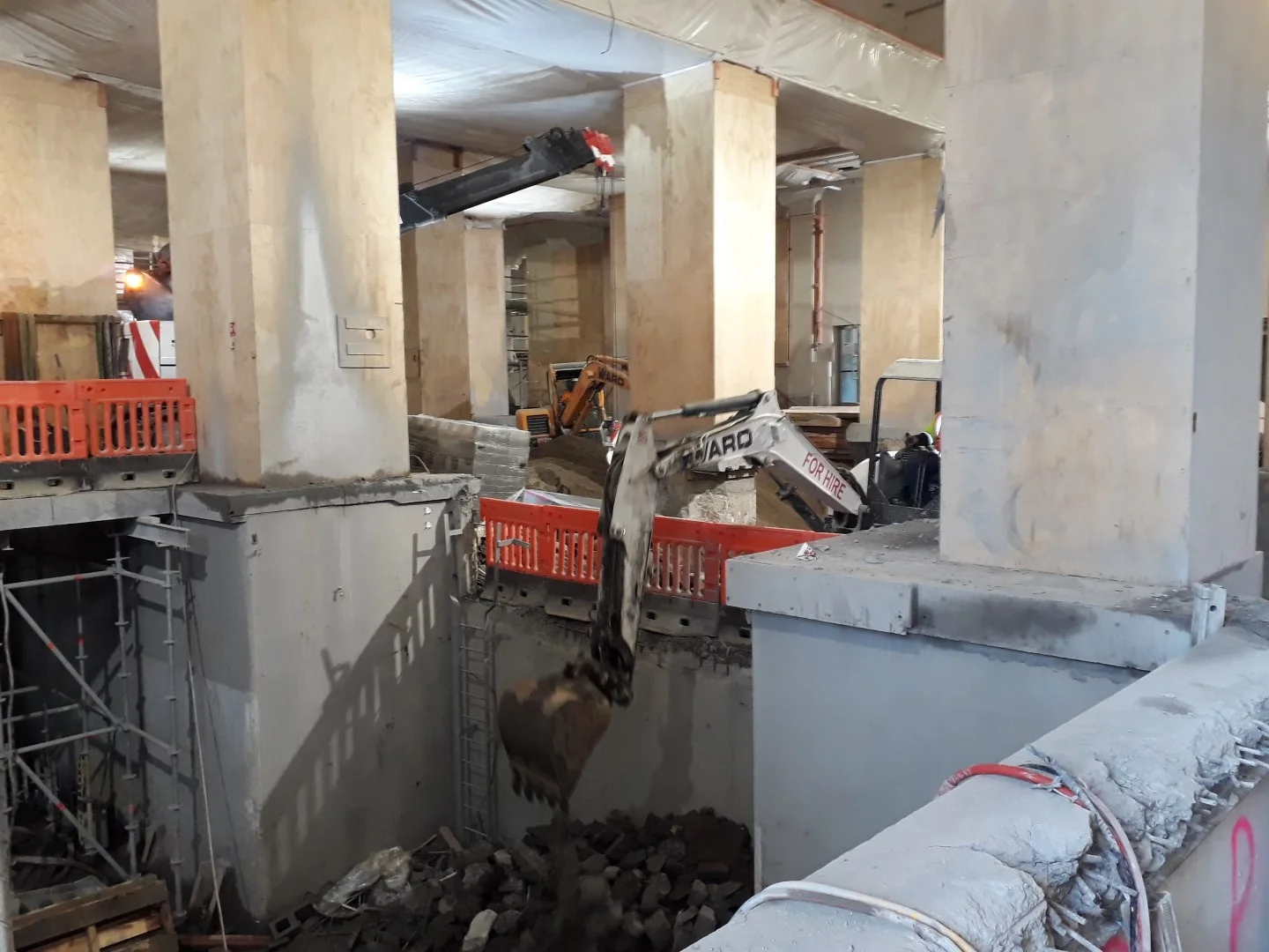 CRL construction work inside the Chief Post Office