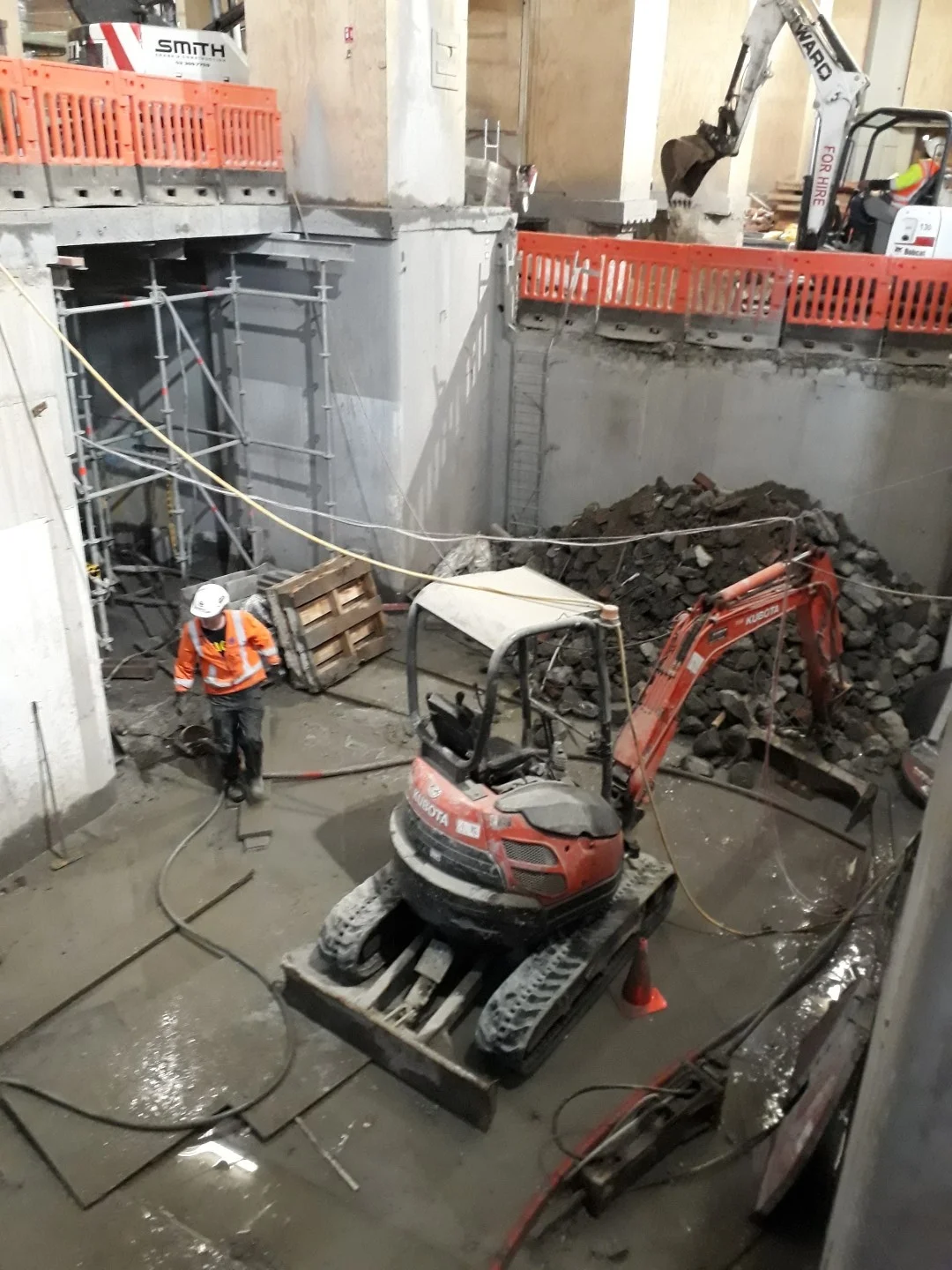 CRL construction work inside the Chief Post Office