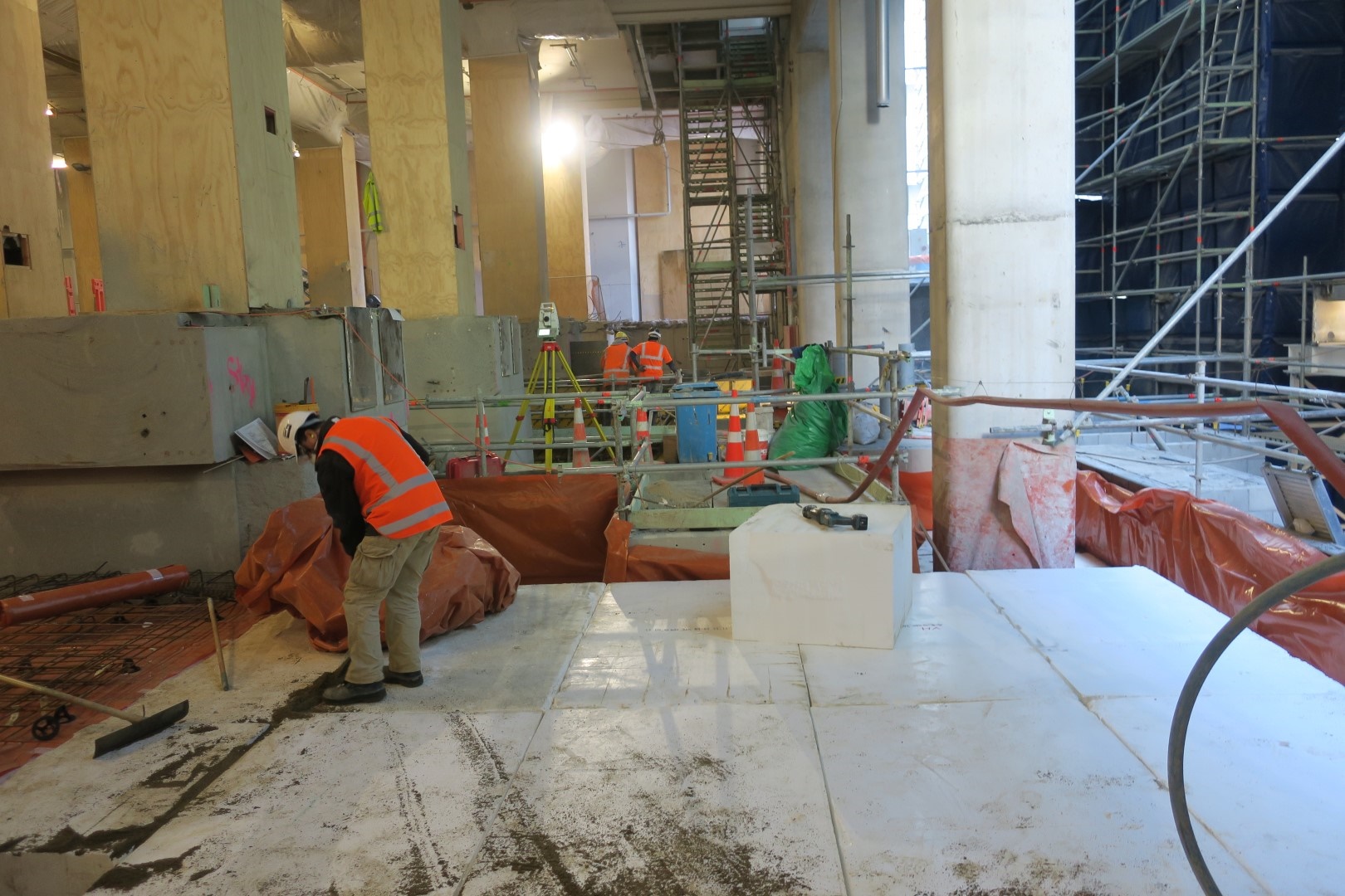 CRL construction work inside the Chief Post Office.