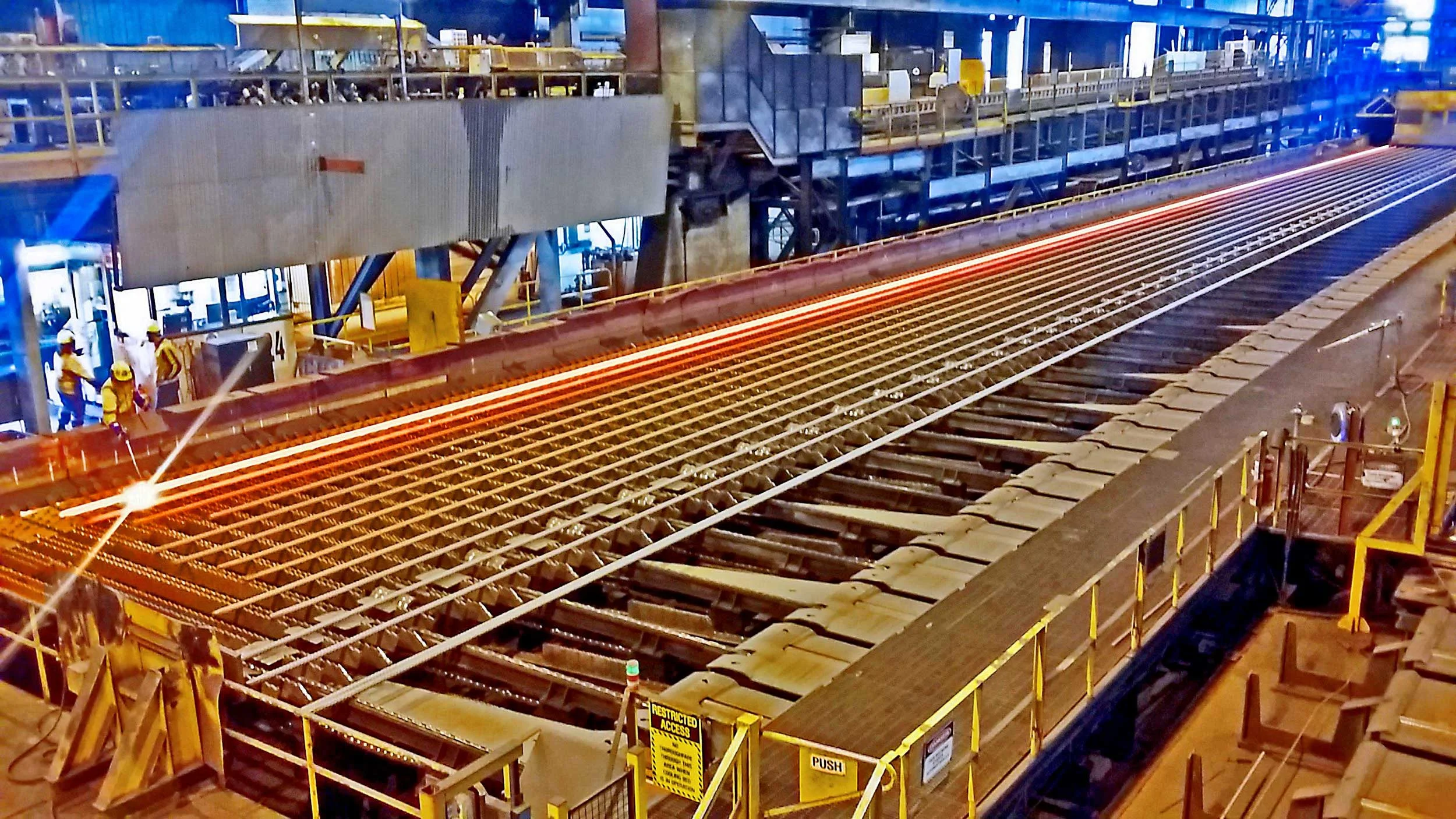 PRODUCTION: The bars being produced at Pacific Steel