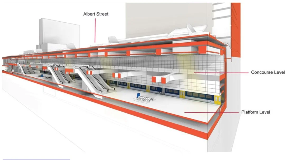 Aotea Station section view