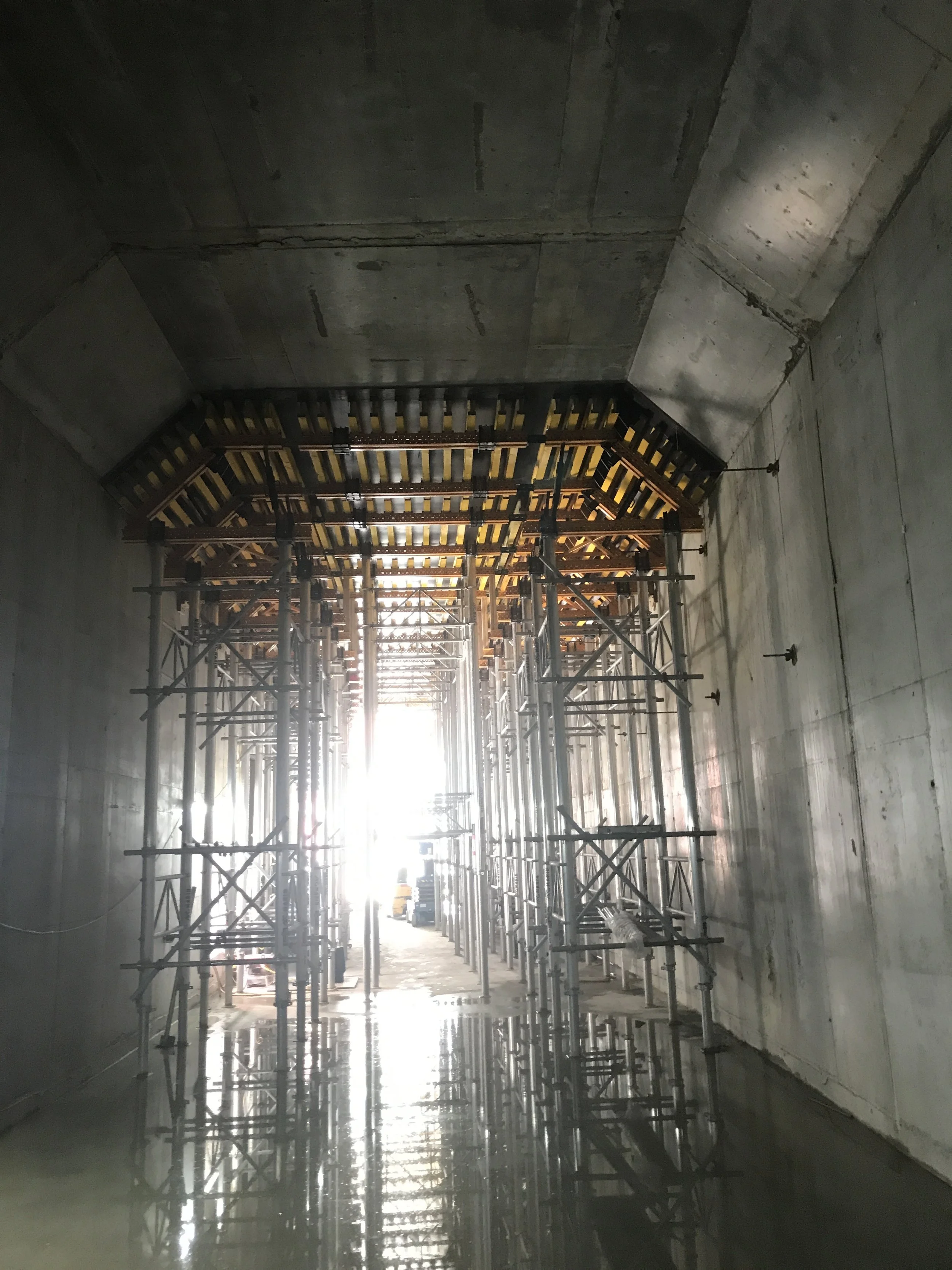 Inside the Commercial Bay rail tunnel December 2017