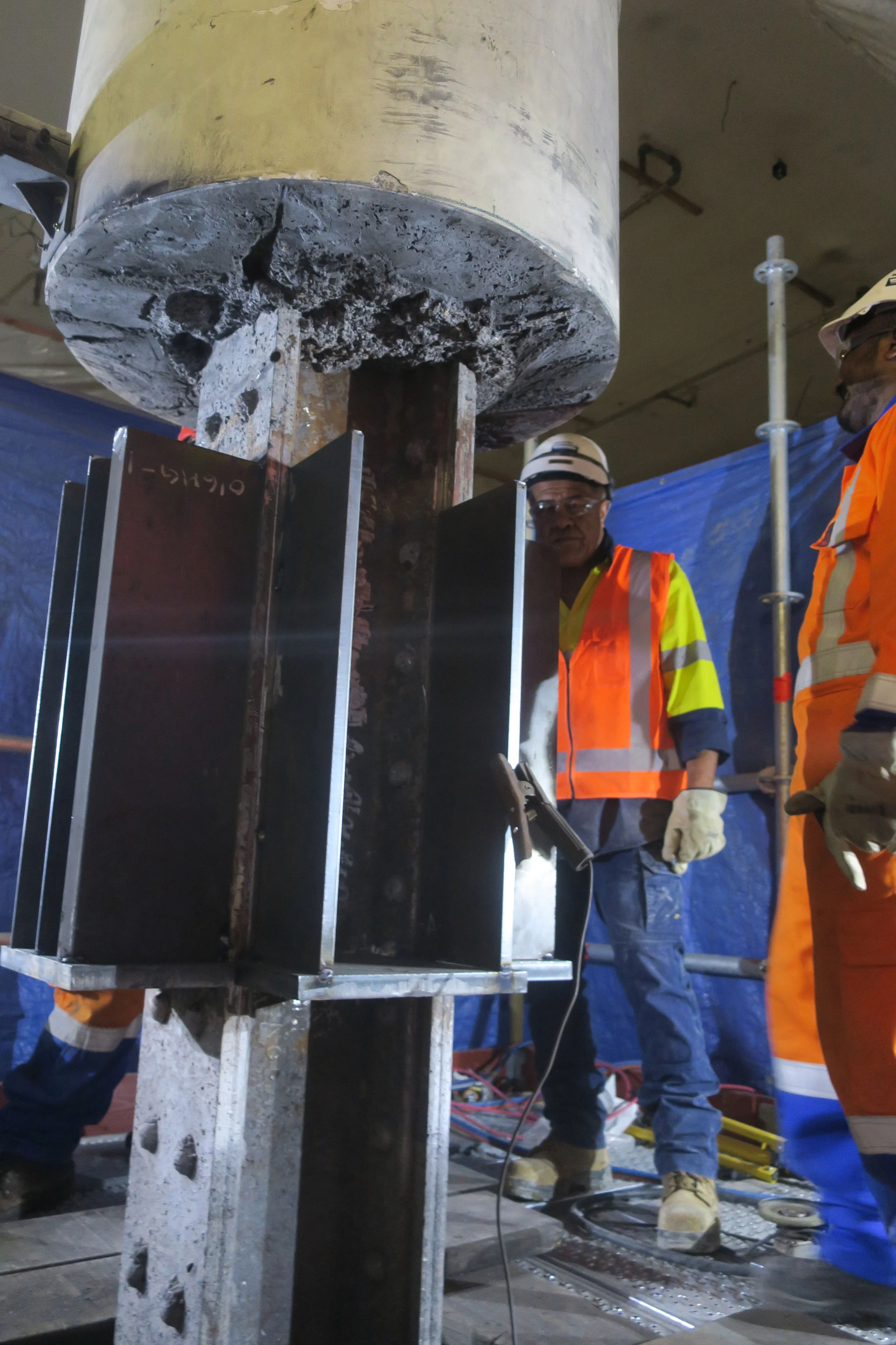 Construction work inside the Chief Post Office.