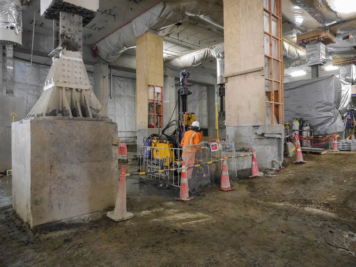 CRL construction work inside the Chief Post Office.