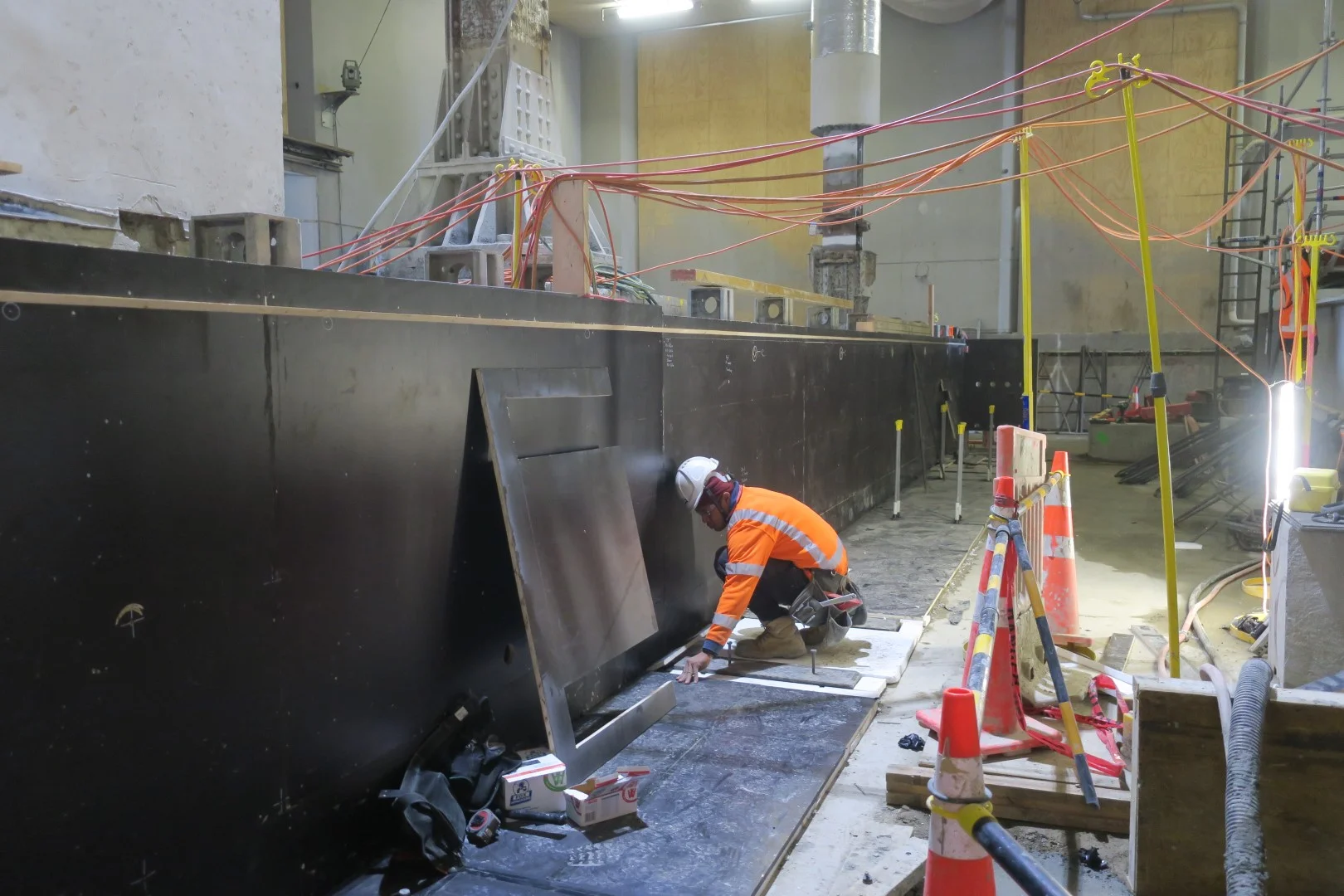 Progress of the new concrete underpinning beam support.jpg