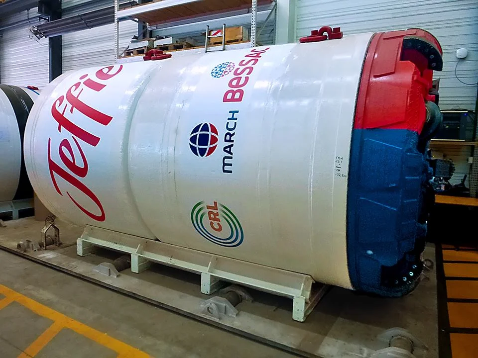 The tunnel boring machine “Jeffie” being used in Mount Eden