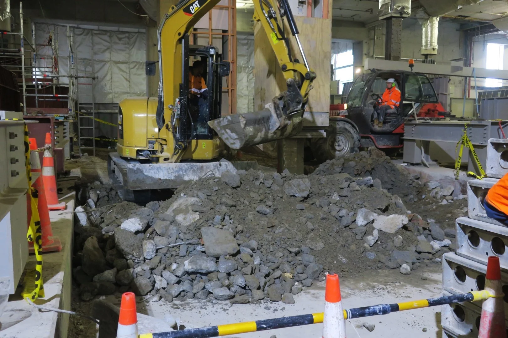 CRL construction work inside the Chief Post Office.