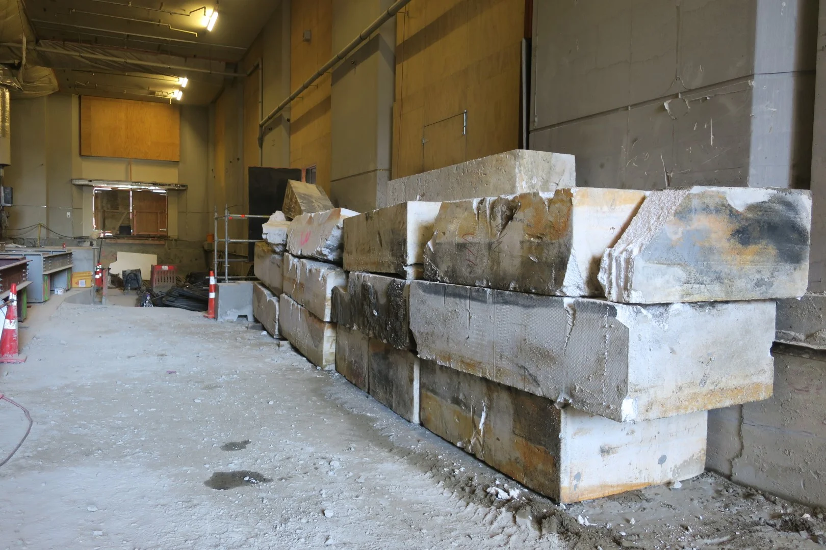CRL construction work inside the Chief Post Office building.