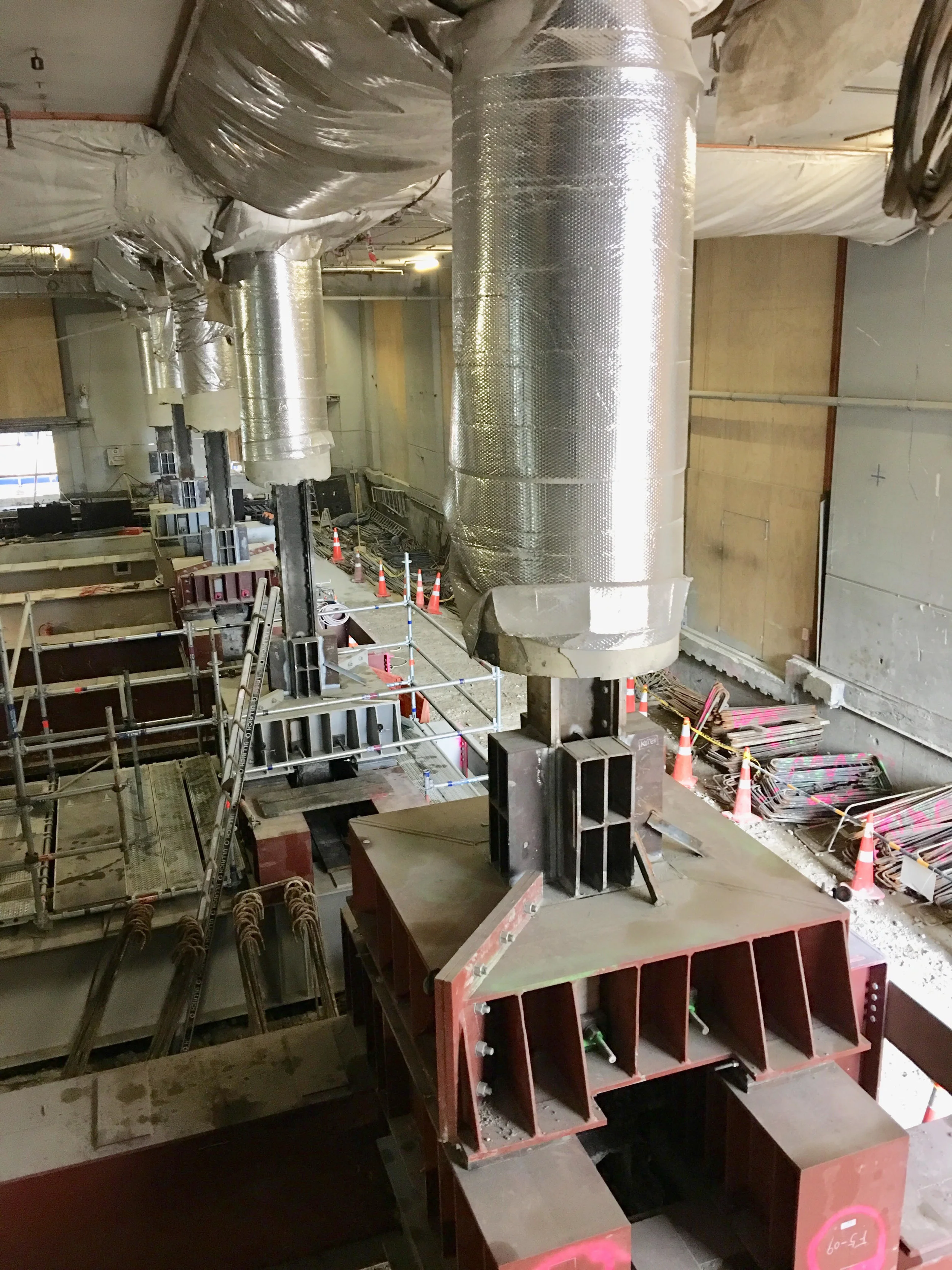 CRL construction work inside the Chief Post Office building.