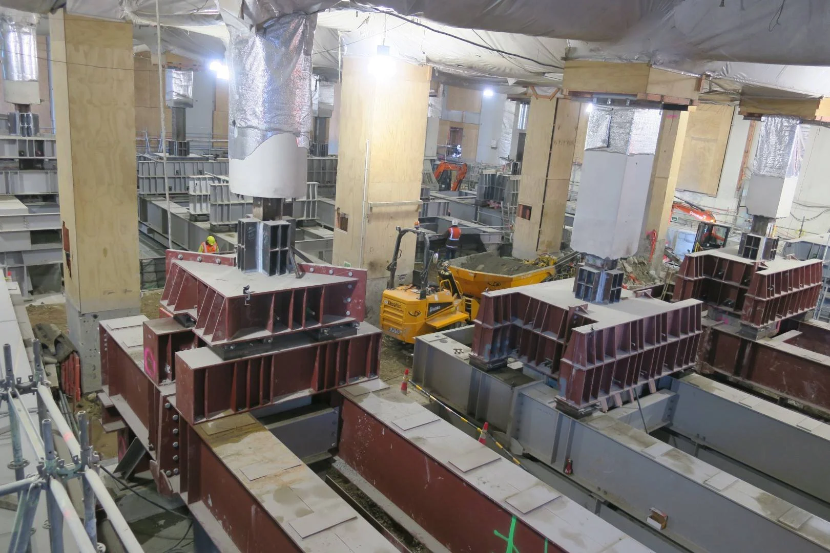 CRL construction work inside the Chief Post Office building.
