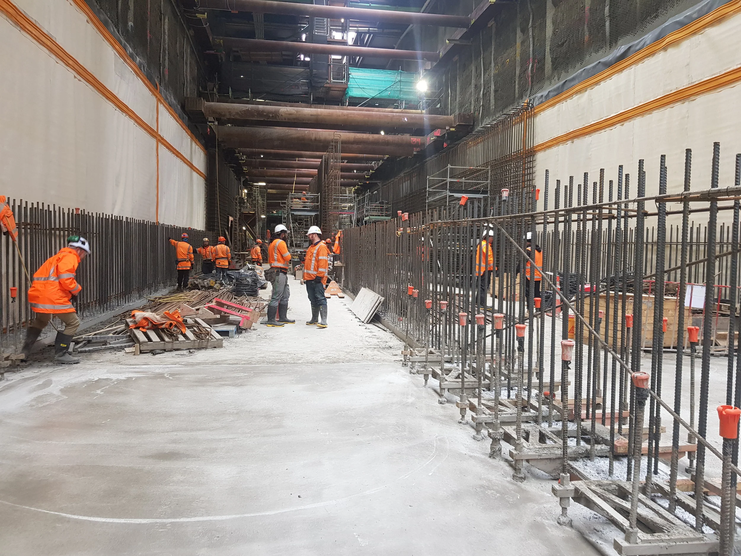 Inside the Albert Street trench