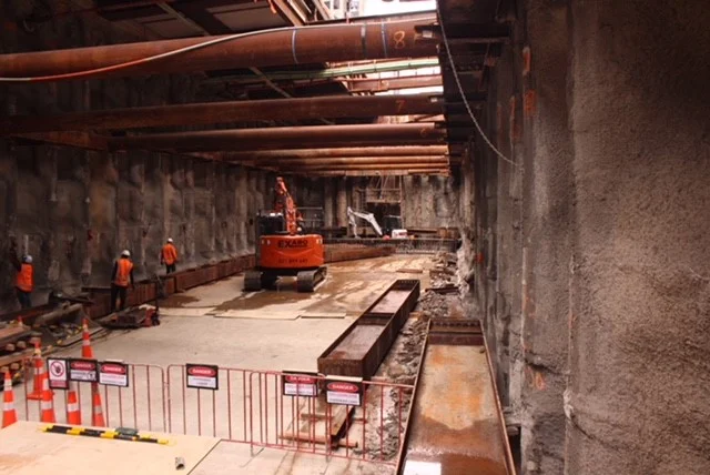 Albert Street trench construction October 2018