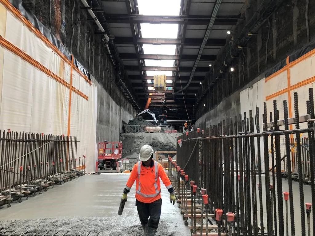 CRL Albert Street trench construction October 2018